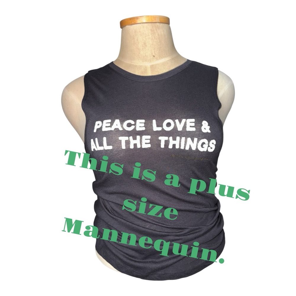 Spiritual Gangster Black  Muscle Tank | Oversized | PEACE LOVE & ALL THE THINGS - Picture 4 of 8